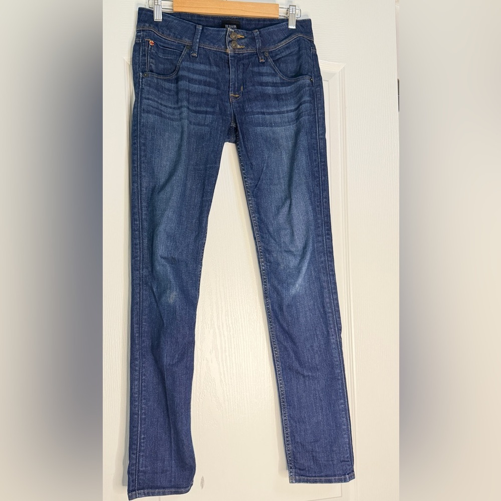 Hudson Jeans Women’s 27 Slim Straight Medium Wash Stretch Denim Flap Pocket